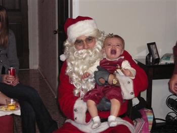 Gabby with Santa Sam